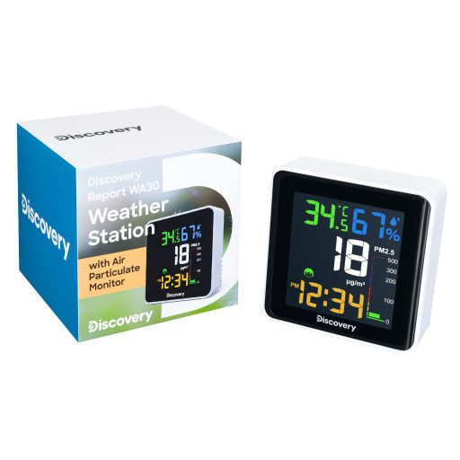 Levenhuk Discovery Report WA30 időjárás-állomás szállópor érzékelővel