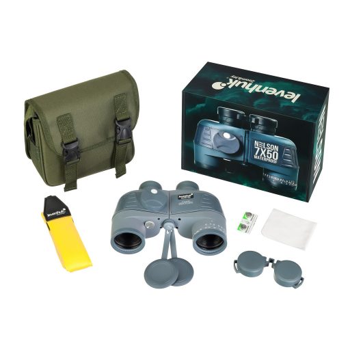 Levenhuk Nelson 7x50 kétszemes távcső hajszálkereszttel és iránytűvel