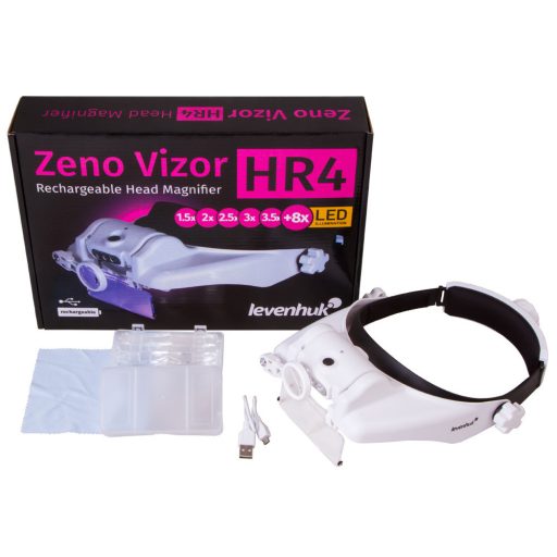 Levenhuk Zeno Vizor HR4 fejre rögzíthető, tölthető nagyító