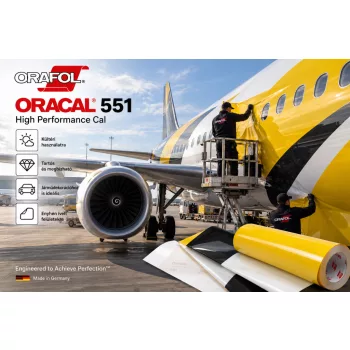   Oracal 551 polimer PVC dekorfólia enyhén ívelt felületre, fényes 126cm