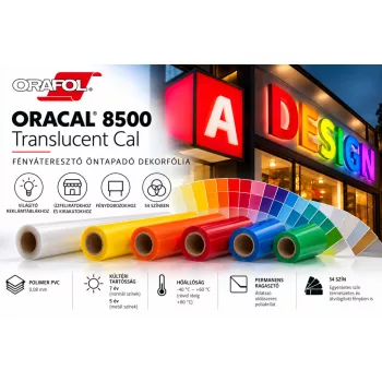   ORACAL 8500 Translucent Cal fényáteresztő polimer PVC fólia, 126 cm