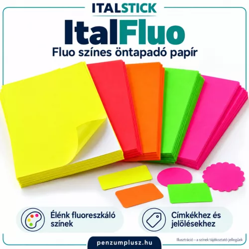 ItalFluo fluo színes öntapadó papír