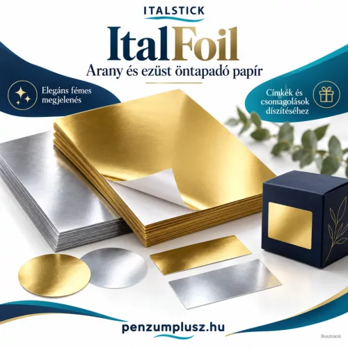 ItalFoil arany és ezüst öntapadó papír - matt arany