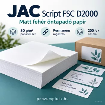 Jac Script 10080 matt fehér öntapadó papír