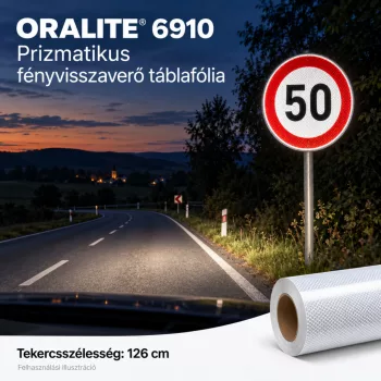   ORALITE 6910 Brilliant Grade – fényvisszaverő fólia-prizmatikus