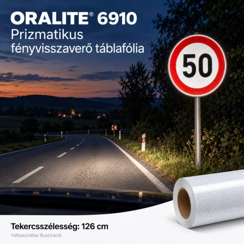 ORALITE 6910 Brilliant Grade – fényvisszaverő fólia-prizmatikus