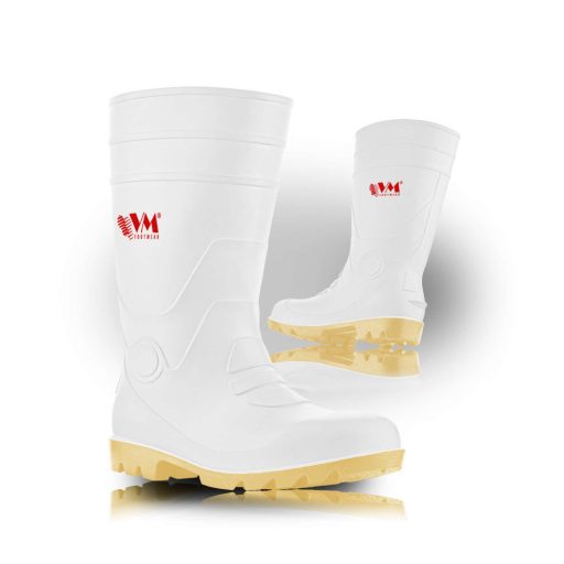 VM Footwear Nagano fehér színű munkavédelmi csizma O4