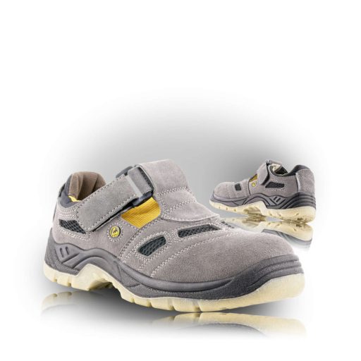 VM Footwear Bern ESD-s munkavédelmi szandál szürke színben S1