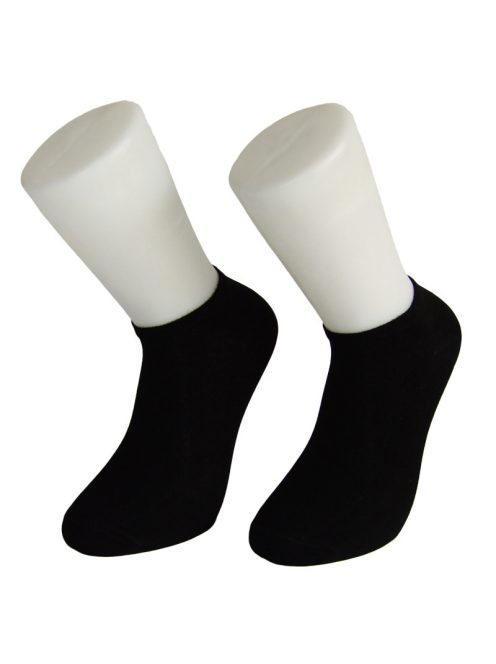 VM Footwear Bamboo rövidszárú fekete zokni