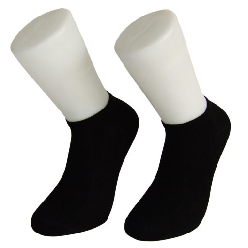 VM Footwear Bamboo rövidszárú fekete zokni