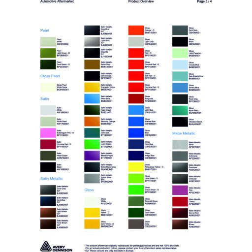 Avery SWF - Autó csomagoló fólia 152 cm Carmine Red