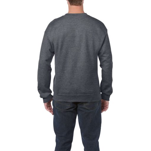 Gildan GI18000 kereknyakú unisex pulóver - dark heather szín