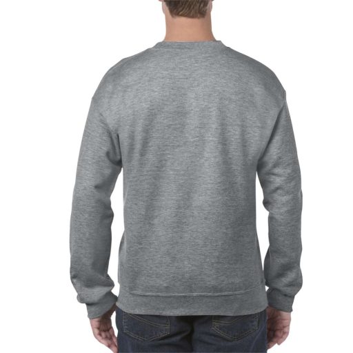 Gildan GI18000 kereknyakú unisex pulóver - graphite heather szín