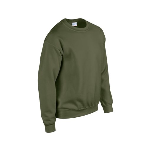 Gildan GI18000 kereknyakú unisex pulóver - military green szín