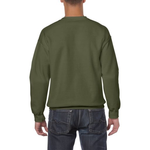 Gildan GI18000 kereknyakú unisex pulóver - military green szín