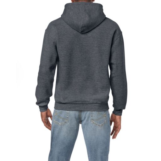 Gildan GI18500 unisex kapucnis pulóver - dark heather szín