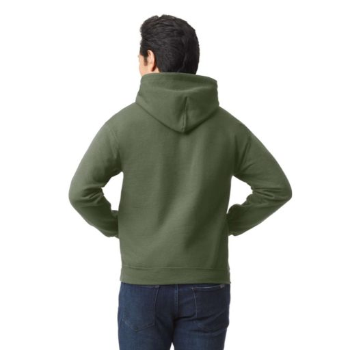 Gildan GI18500 unisex kapucnis pulóver - military green szín