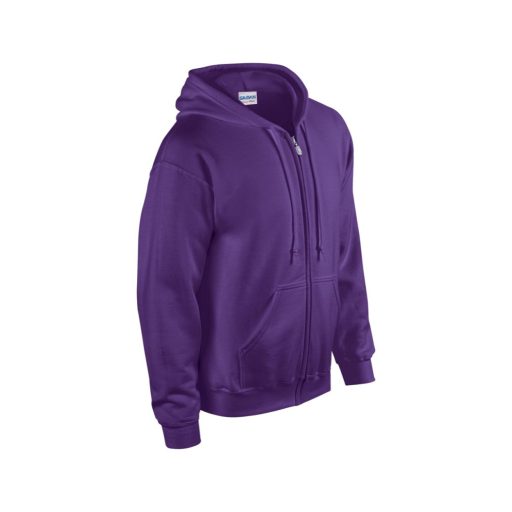 Gildan GI18600 unisex cipzáros kapucnis pulóver - purple szín