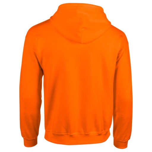 Gildan GI18600 unisex cipzáros kapucnis pulóver - safety orange szín
