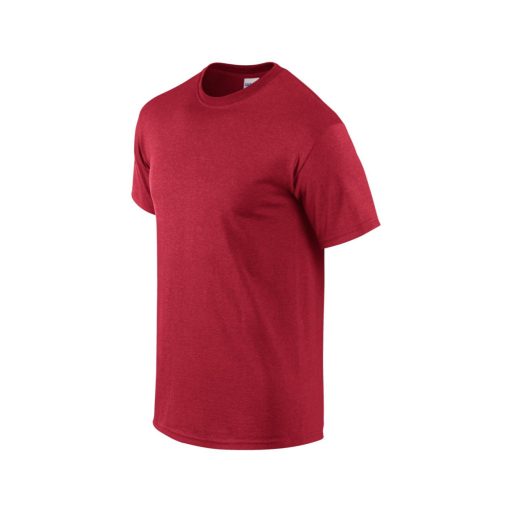 Gildan GI2000 unisex rövid ujjú felnőtt póló - heather cardinal szín