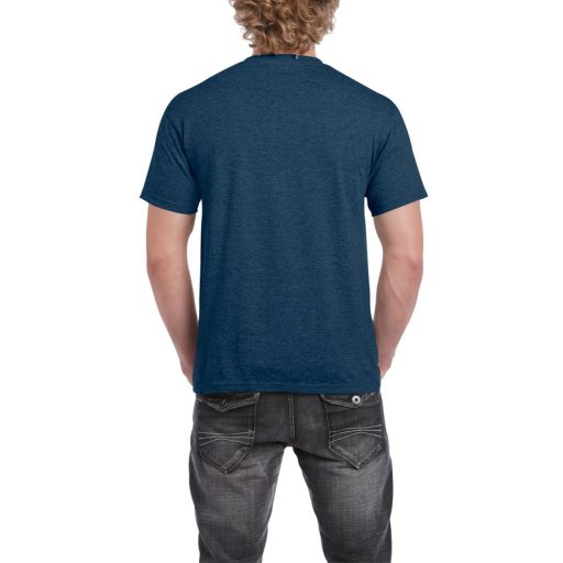 Gildan GI2000 unisex rövid ujjú felnőtt póló - heather navy szín