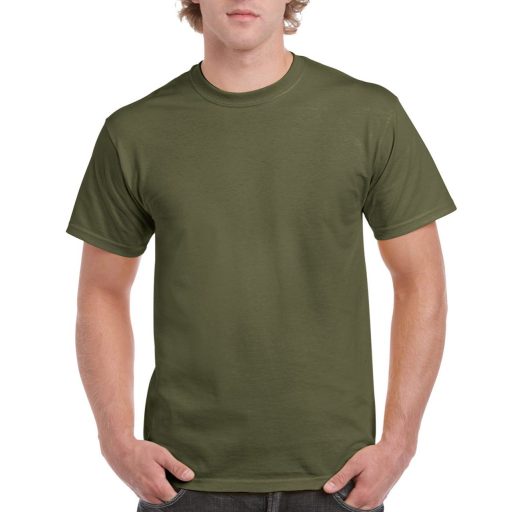 Gildan GI2000 unisex rövid ujjú felnőtt póló - military green szín