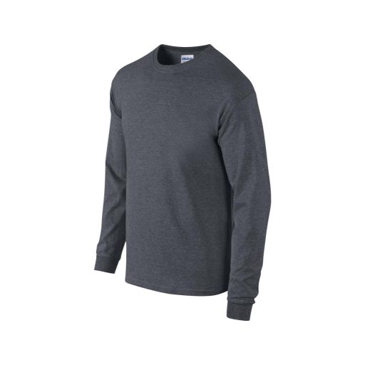 Gildan GI2400 unisex kereknyakú pulóver - dark heather szín