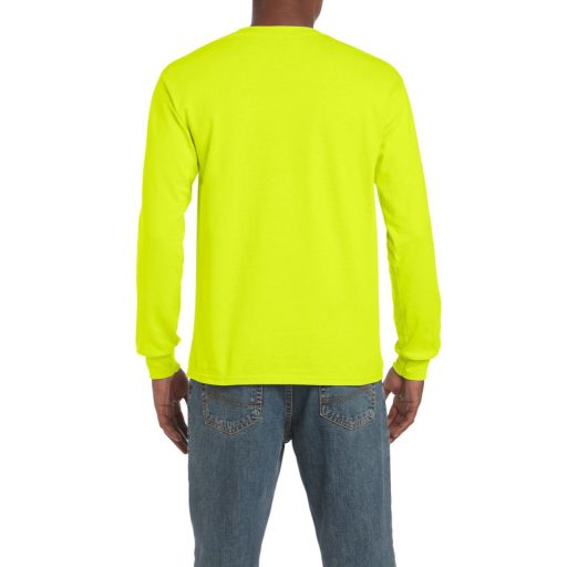 Gildan GI2400 unisex kereknyakú pulóver - safety green szín