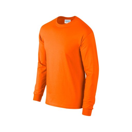 Gildan GI2400 unisex kereknyakú pulóver - safety orange szín