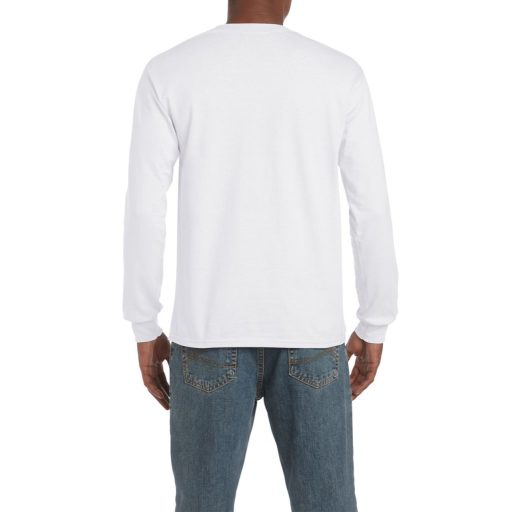 Gildan GI2400 unisex kereknyakú pulóver - white szín