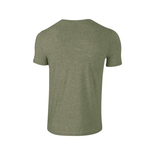 Gildan GI64000 unisex kereknyakú rövid ujjú póló - heather military green szín
