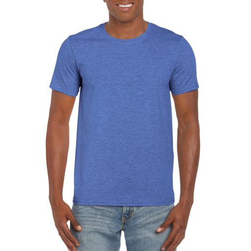 Gildan GI64000 unisex kereknyakú rövid ujjú póló - heather royal szín