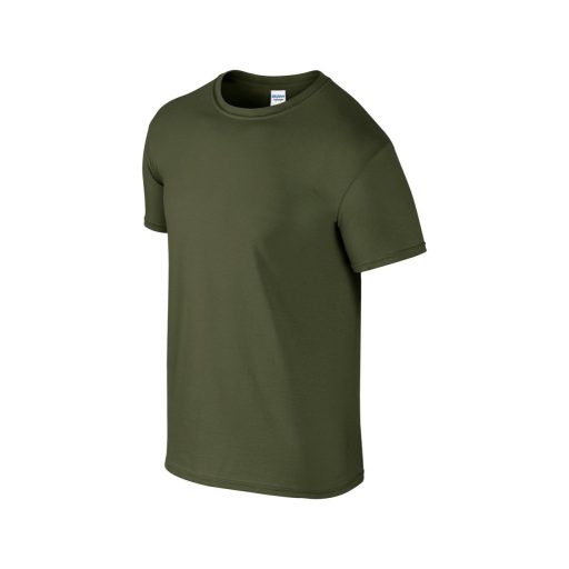 Gildan GI64000 unisex kereknyakú rövid ujjú póló - military green szín