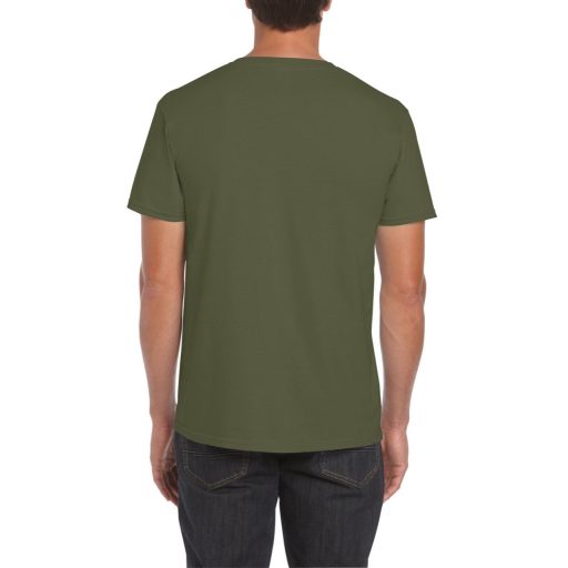 Gildan GI64000 unisex kereknyakú rövid ujjú póló - military green szín