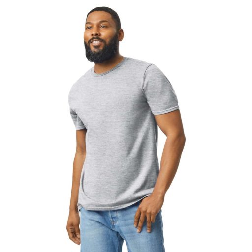 Gildan GI64000 unisex kereknyakú rövid ujjú póló - rs sport grey szín