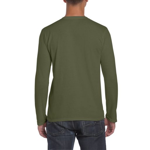 Gildan GI64400 hosszú ujjú unisex póló - military green szín