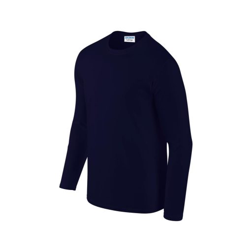 Gildan GI64400 hosszú ujjú unisex póló - navy szín