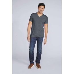 Gildan GI64V00 pamut V-nyakú férfi póló