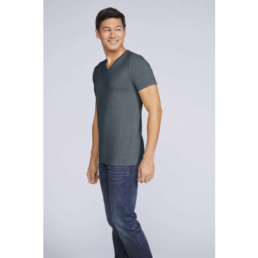 Gildan GI64V00 pamut V-nyakú férfi póló
