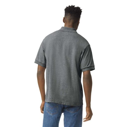 Gildan GI8800 unisex kevertszálú galléros póló - graphite heather szín