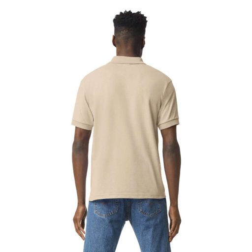 Gildan GI8800 unisex kevertszálú galléros póló - sand szín