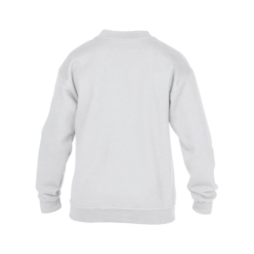 Gildan GIB18000 kevertszálú gyerek pulóver - white szín