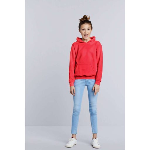 Gildan GIB18500 kevertszálú kapucnis gyerek pulóver