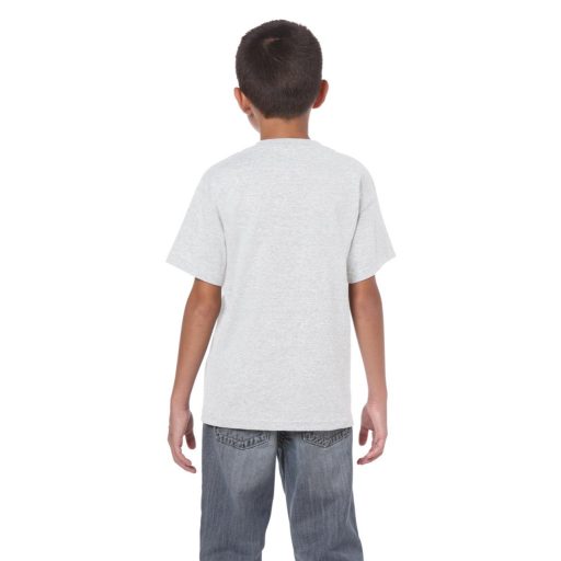 Gildan GIB5000 rövid ujjú pamut gyerek póló - ash grey szín
