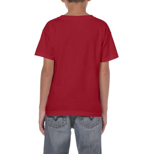 Gildan GIB5000 rövid ujjú pamut gyerek póló - cardinal red szín