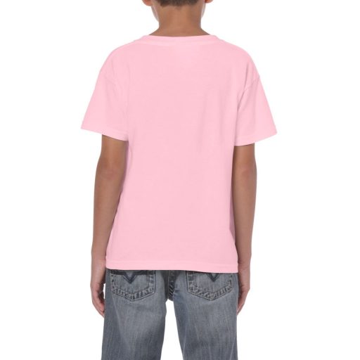 Gildan GIB5000 rövid ujjú pamut gyerek póló - light pink szín