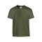 Gildan GIB5000 rövid ujjú pamut gyerek póló - military green szín