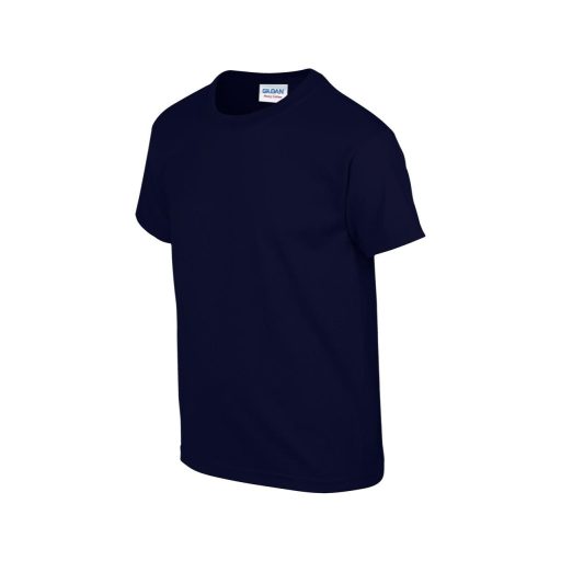 Gildan GIB5000 rövid ujjú pamut gyerek póló - navy szín