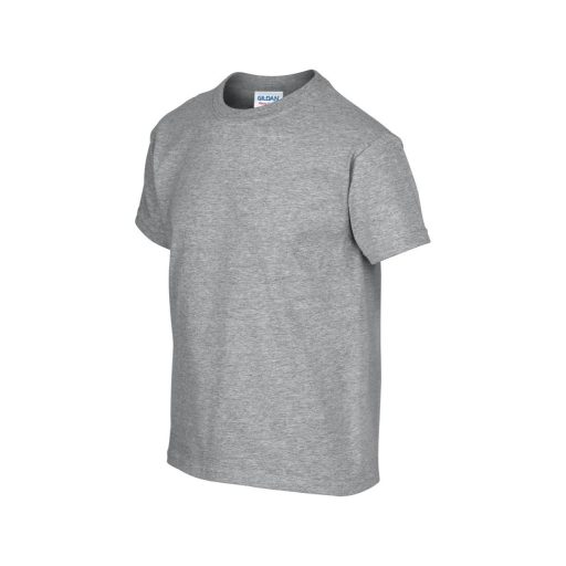 Gildan GIB5000 rövid ujjú pamut gyerek póló - sport grey szín