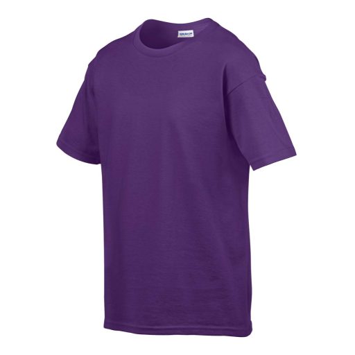 Gildan GIB64000 rövid ujjú pamut gyerek póló - purple szín